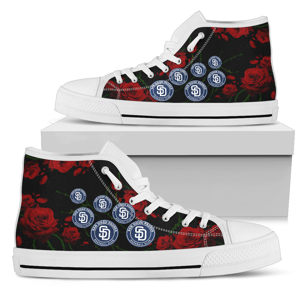 Lovely Rose Thorn Incredible San Diego Padres High Top Shoes