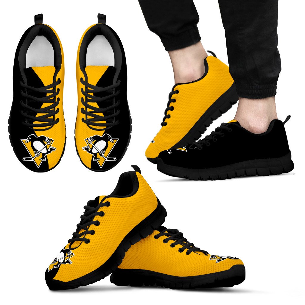 Two Colors Trending Lovely Pittsburgh Penguins Sneakers