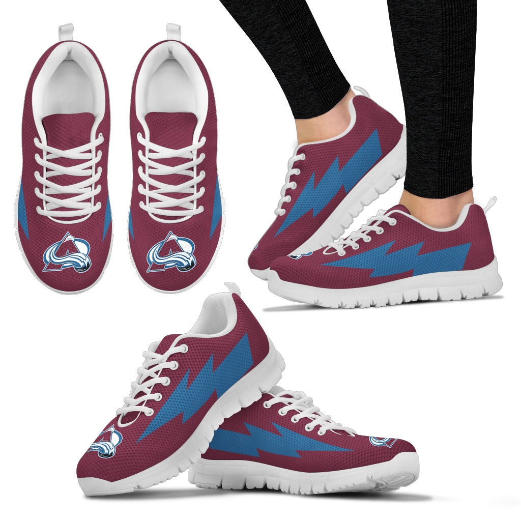 Funny Colorado Avalanche Sneakers Thunder Lightning Amazing Logo