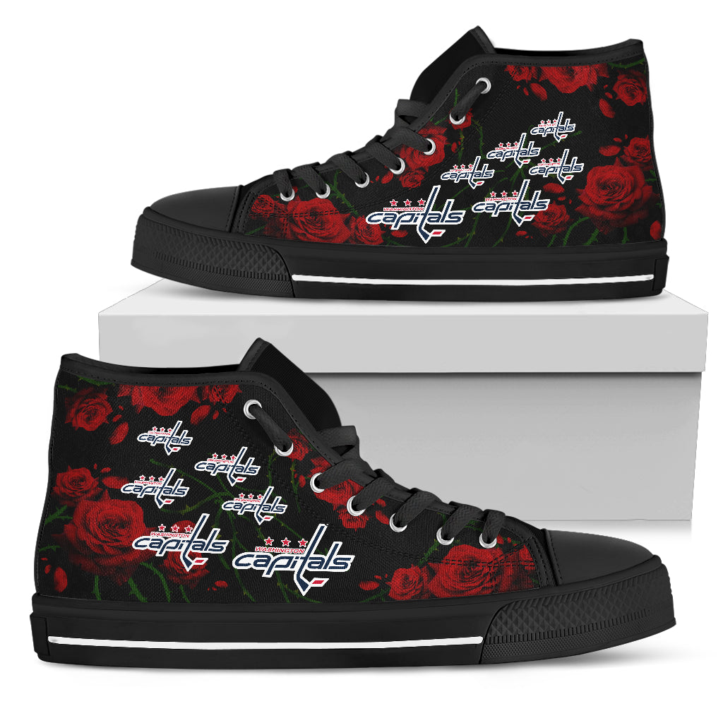 Lovely Rose Thorn Incredible Washington Capitals High Top Shoes