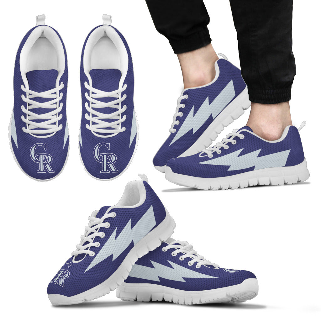 Cute Style Colorado Rockies Sneakers Thunder Lightning Amazing Logo