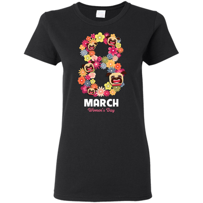 Women's Day Pug T Shirts