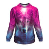 Space Galaxy Pattern Wolf All Over Printed Hoodies