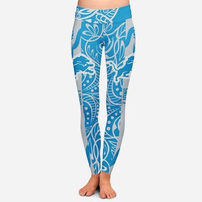 Curly Line Charming Daily Fashion Detroit Lions Leggings