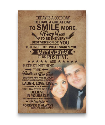 Today Is A Good Day - Believe In Yourself Couple Canvas Print
