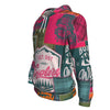 Camping Patchwork Pink Green Pattern All Over Printed Hoodies