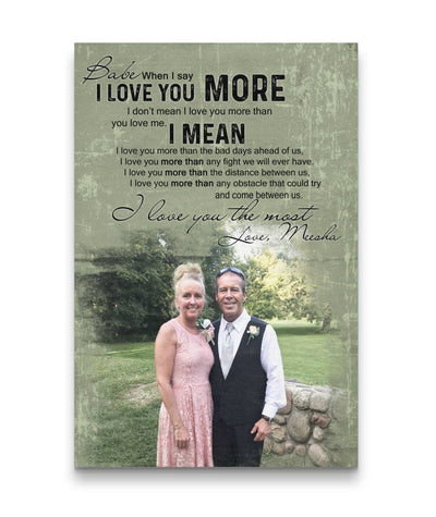 Love Couple - I Love You More - I Love You The Most Canvas Print