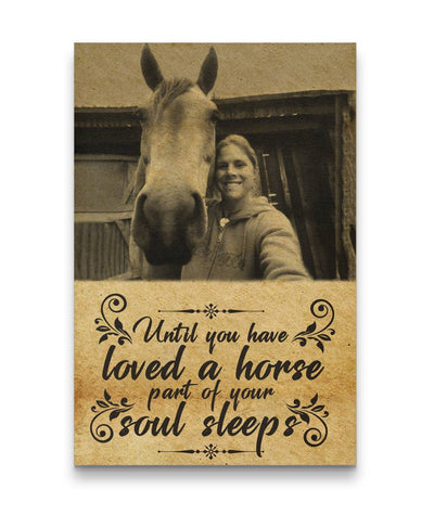 A Part Of Soul Sleeps Happy Horse Girl Canvas Print