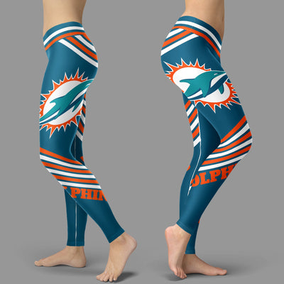 Straight Cute Beautiful Attractive Miami Dolphins Leggings