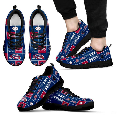 Colorful Pride Flag Atlanta Braves Sneakers