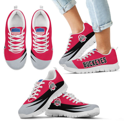 Awesome Gift Logo Ohio State Buckeyes Sneakers