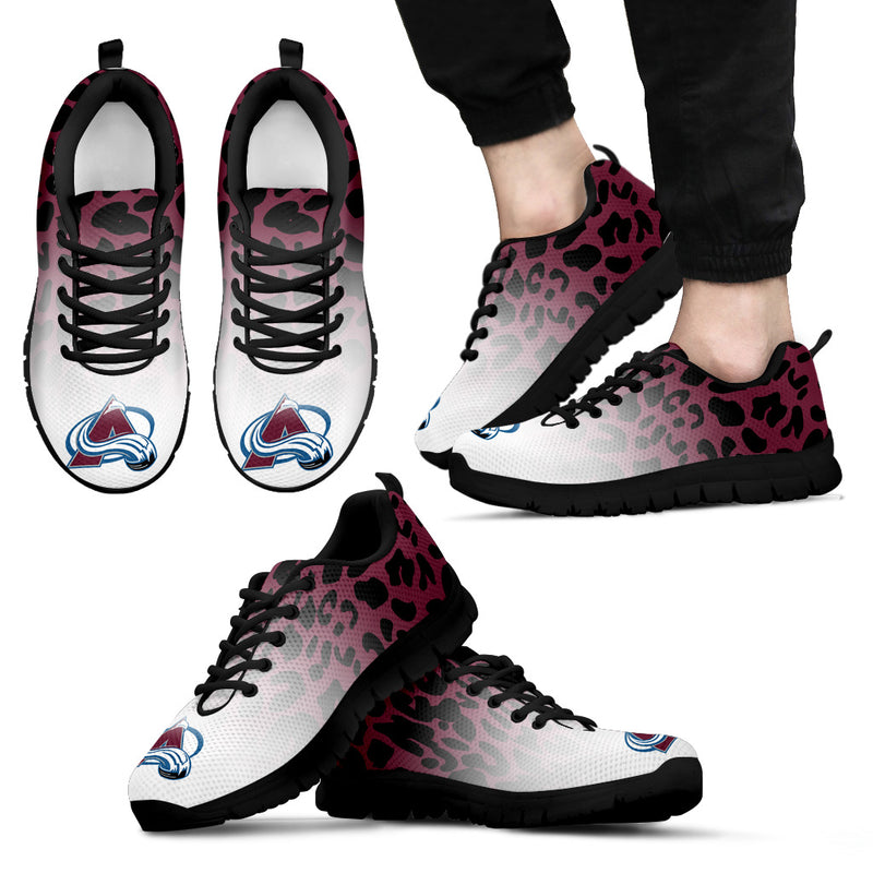 Beautiful Colorado Avalanche Sneakers Leopard Pattern Awesome