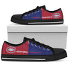 Cool Simple Design Vertical Stripes Montreal Canadiens Low Top Shoes