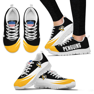 Awesome Gift Logo Pittsburgh Penguins Sneakers