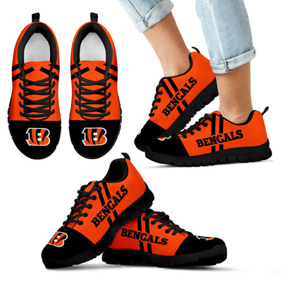 Line Stripe Logo Bottom Cincinnati Bengals Sneakers