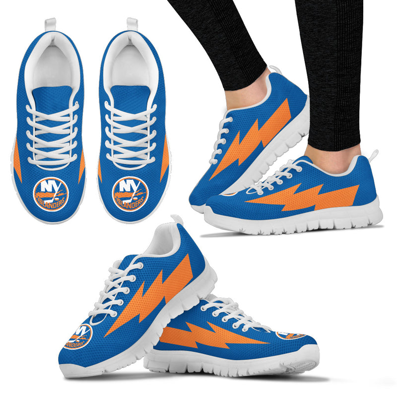 Cool Style New York Islanders Sneakers Thunder Lightning Amazing Logo
