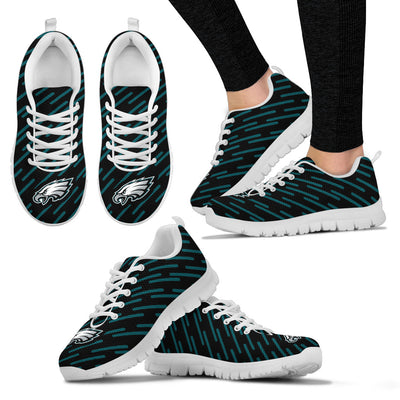 Marvelous Striped Stunning Logo Philadelphia Eagles Sneakers