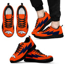 Perfect Denver Broncos Sneakers Thunder Lightning Amazing Logo