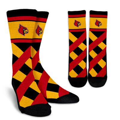 Sports Highly Dynamic Beautiful Louisville Cardinals Crew Socks