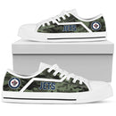Simple Camo Winnipeg Jets Low Top Shoes