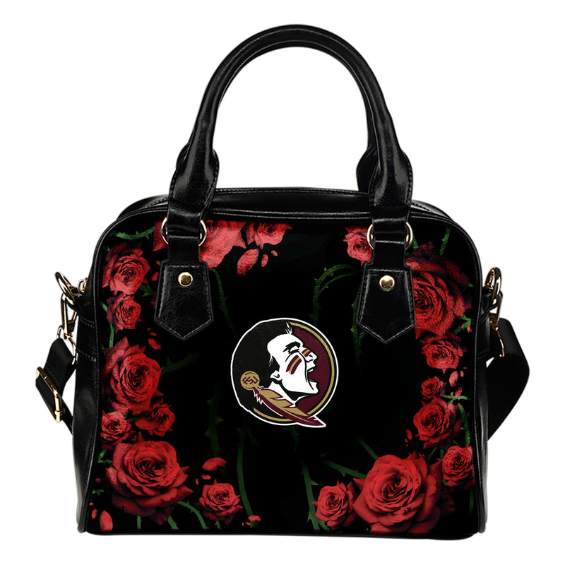 Valentine Rose With Thorns Florida State Seminoles Shoulder Handbags
