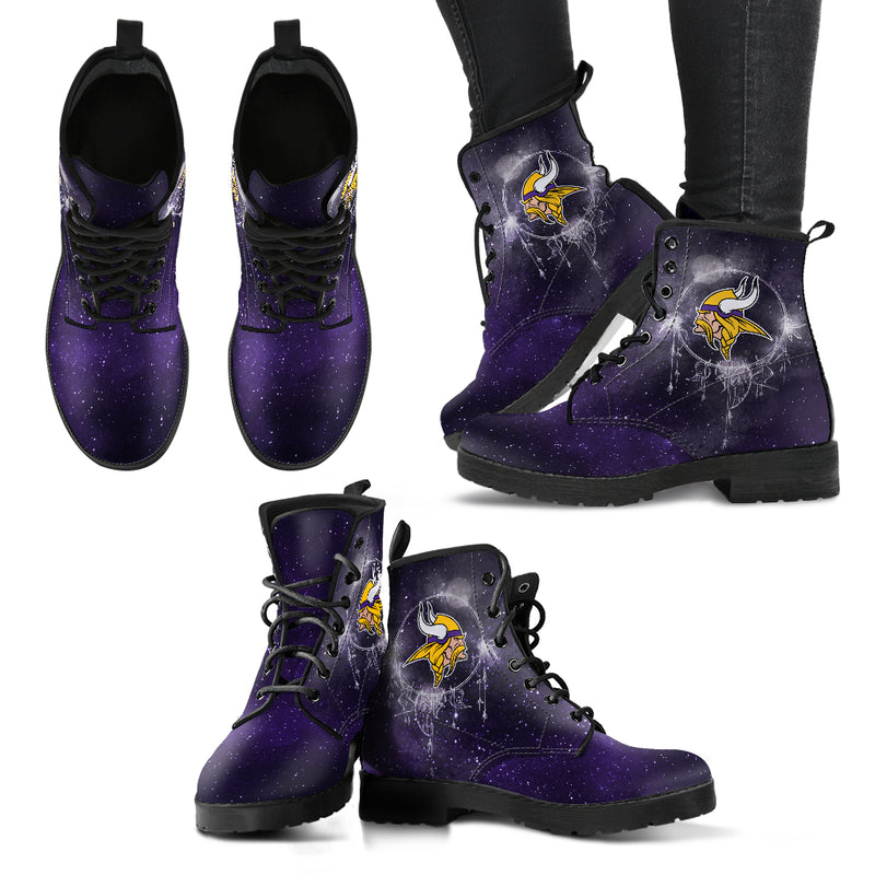 Secret Green Sun And Moon Dreamcatcher Minnesota Vikings Boots