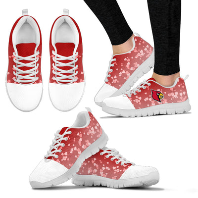 Heart Flying Valentine Sweet Logo Louisville Cardinals  Sneakers