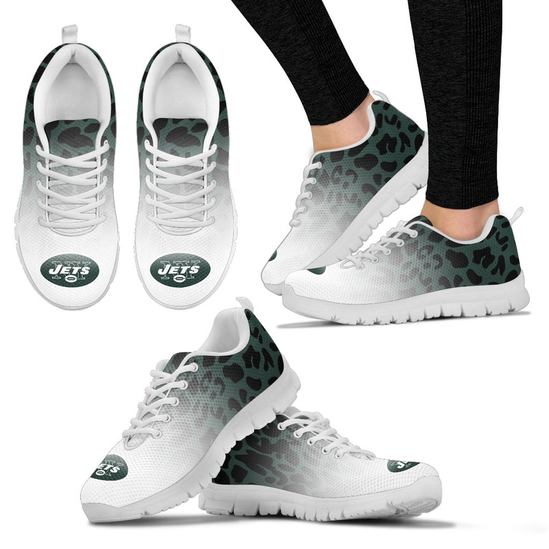 Leopard Pattern Awesome New York Jets Sneakers