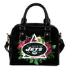 Unique New York Jets Shoulder Handbags Floral Rose Valentine Logo