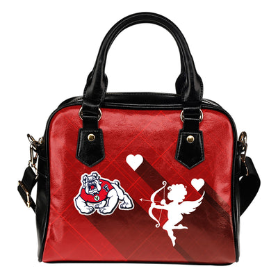 Superior Cupid Love Delightful Fresno State Bulldogs Shoulder Handbags