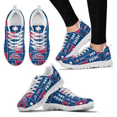 Colorful Pride Flag Atlanta Braves Sneakers