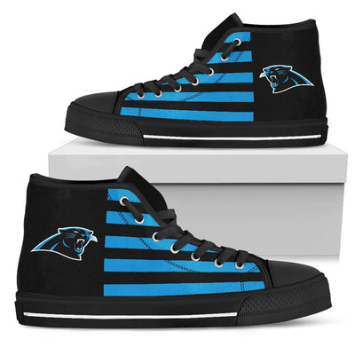 American Flag Carolina Panthers High Top Shoes