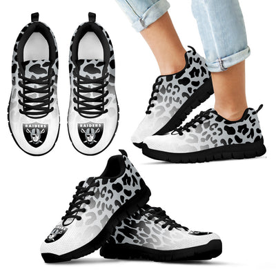 Leopard Pattern Awesome Oakland Raiders Sneakers