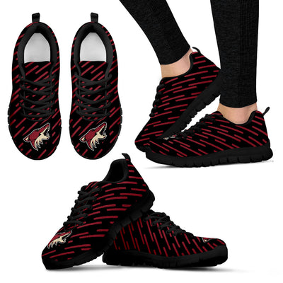 Marvelous Striped Stunning Logo Arizona Coyotes Sneakers