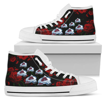 Lovely Rose Thorn Incredible Colorado Avalanche High Top Shoes