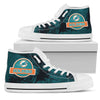 Cute Jurassic Park Miami Dolphins High Top Shoes