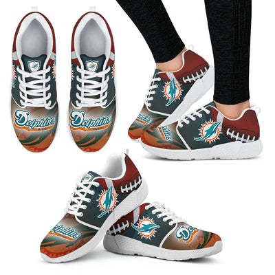 Awesome Miami Dolphins Running Sneakers For Football Fan