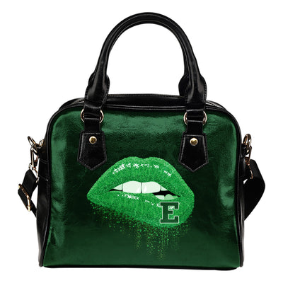 Beautiful Lips Elegant Logo Eastern Michigan Eagles Shoulder Handbags
