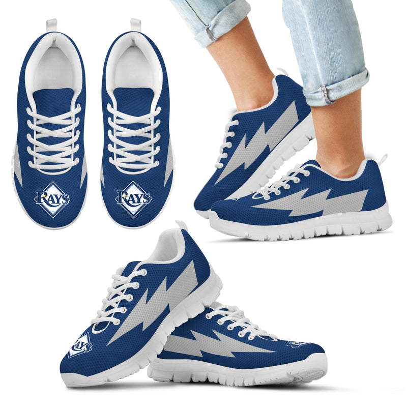 Beautiful Tampa Bay Rays Sneakers Thunder Lightning Amazing Logo