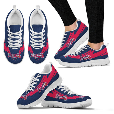 Three Amazing Good Line Charming Logo Atlanta Braves Sneakers