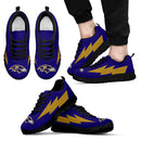 Lovely Baltimore Ravens Sneakers Thunder Lightning Amazing Logo