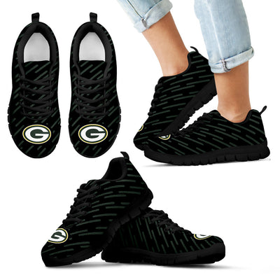 Marvelous Striped Stunning Logo Green Bay Packers Sneakers