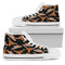 Script Logo Pattern Texas Longhorns High Top Shoes