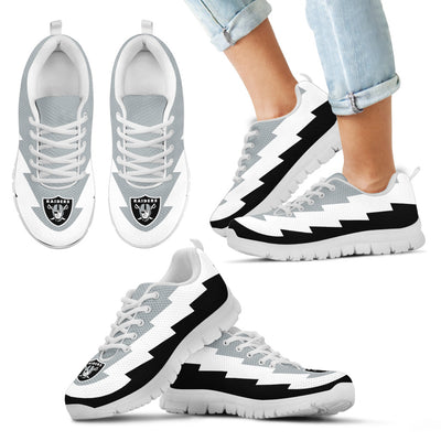 Jagged Saws Creative Draw Oakland Raiders Sneakers