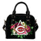 Cool Cincinnati Reds Shoulder Handbags Floral Rose Valentine Logo