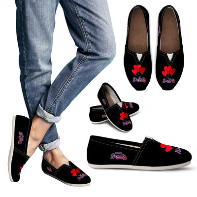 Lovely Heart Balloon Beautiful Logo Atlanta Braves Casual Shoes