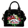 Denver Broncos Shoulder Handbags Floral Rose Valentine Logo