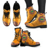 Golden Peace Hand Crafted Logo Marshall Thundering Herd Leather Boots