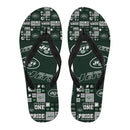 Colorful Pride Flag New York Jets Flip Flops