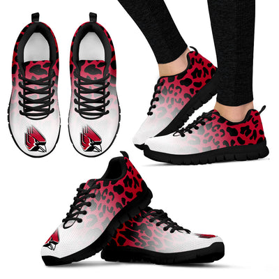 Leopard Pattern Awesome Ball State Cardinals Sneakers